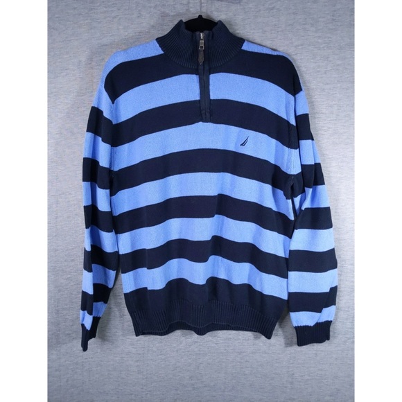 👯‍♀️Host Pick⚡️ Nautica Rugby Stripe Quarter Zip Sweater - Picture 2 of 9